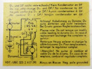 Voltage Regulator Decal 356